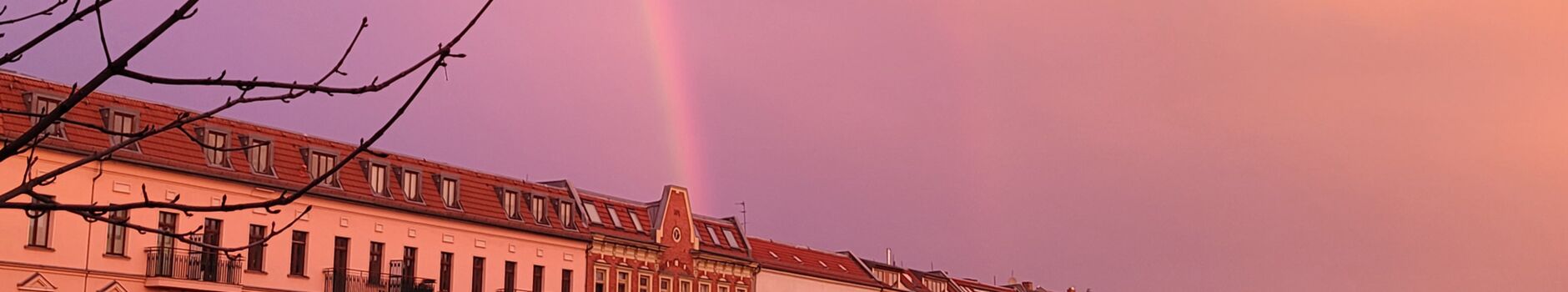 Prenzlauer Berg mit Regenbogen